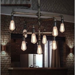 Traditional Classic Vintage Retro Lantern Country Painting Metal Pendant Light