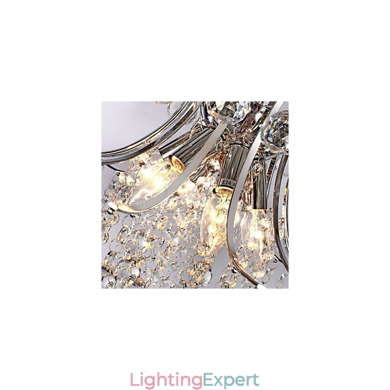 Pendant Light Luxury Modern Crystal Living 6 Lights