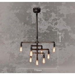 Traditional Classic Vintage Retro Lantern Country Painting Metal Pendant Light
