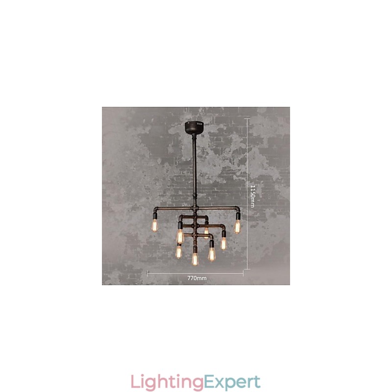 Traditional Classic Vintage Retro Lantern Country Painting Metal Pendant Light