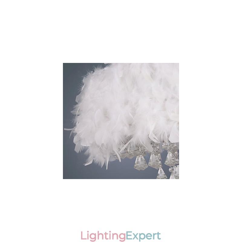 Modern Contemporary Drum Crystal Mini Style Electroplated Pendant Light