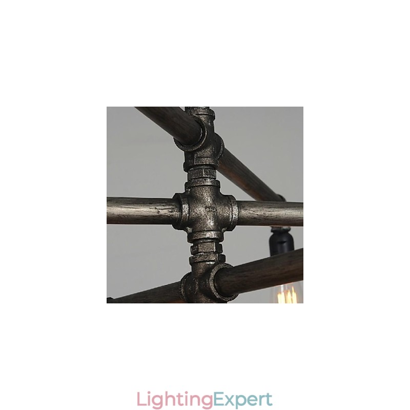 Traditional Classic Vintage Retro Lantern Country Painting Metal Pendant Light