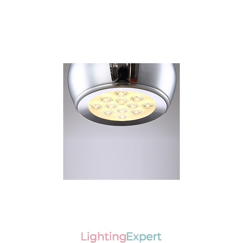 Modern Contemporary Globe Electroplated Metal Pendant Light