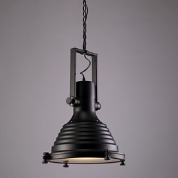 Black Retro Iron Pendant Lamp and Glass Shade Shop