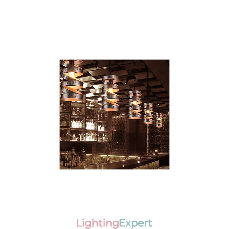 Pendant 1 Light Vintage Minimalist Iron Painting