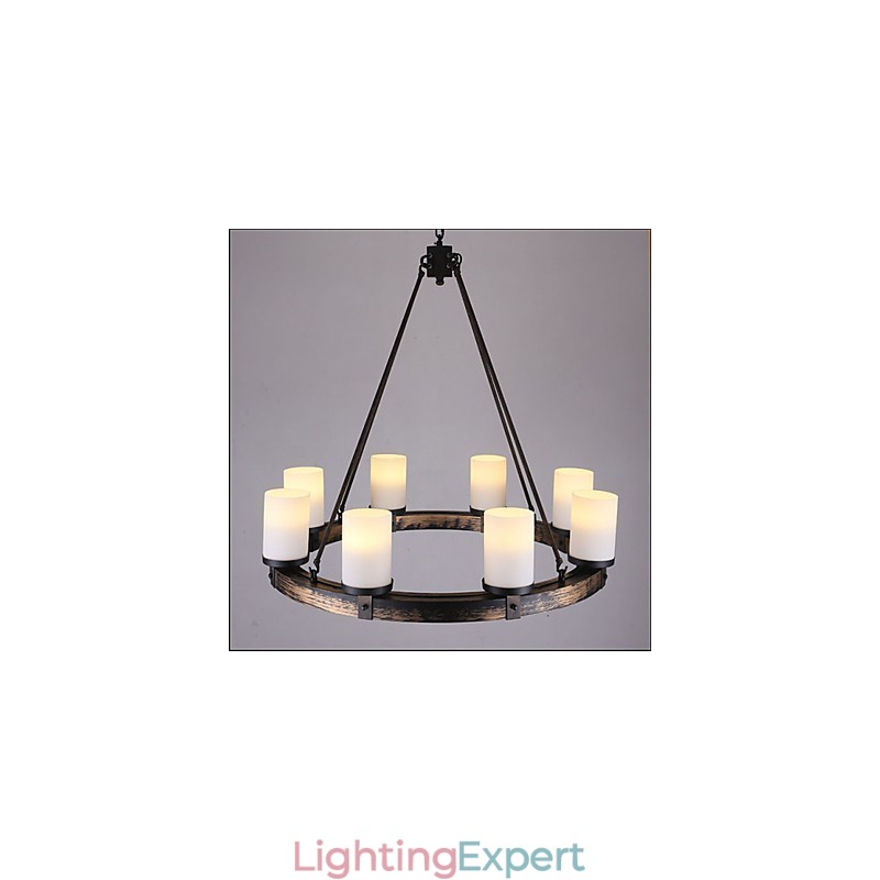 Vintage Old Wood Wooden Chandelier Do