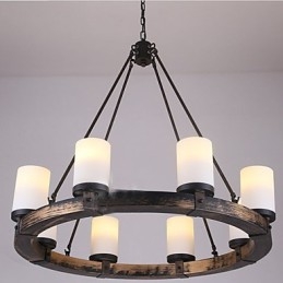 Vintage Old Wood Wooden Chandelier Do