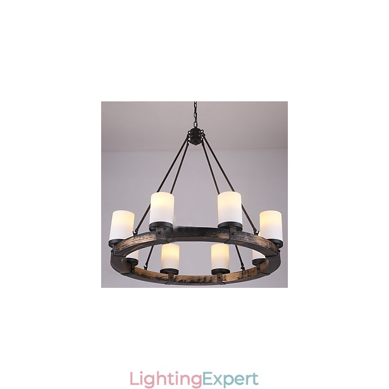 Vintage Old Wood Wooden Chandelier Do