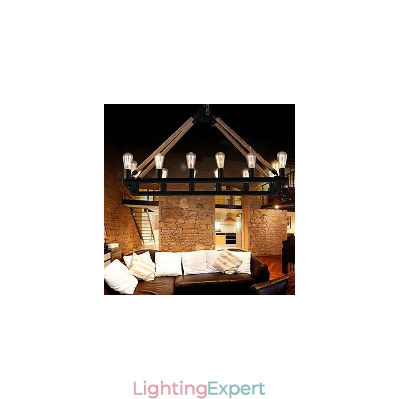 Country Designers Painting Metal Pendant Light