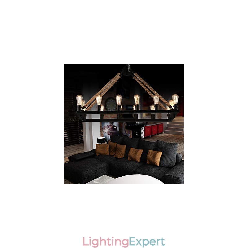 Country Designers Painting Metal Pendant Light
