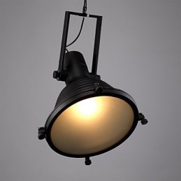 Black Retro Iron Pendant Lamp and Glass Shade Shop