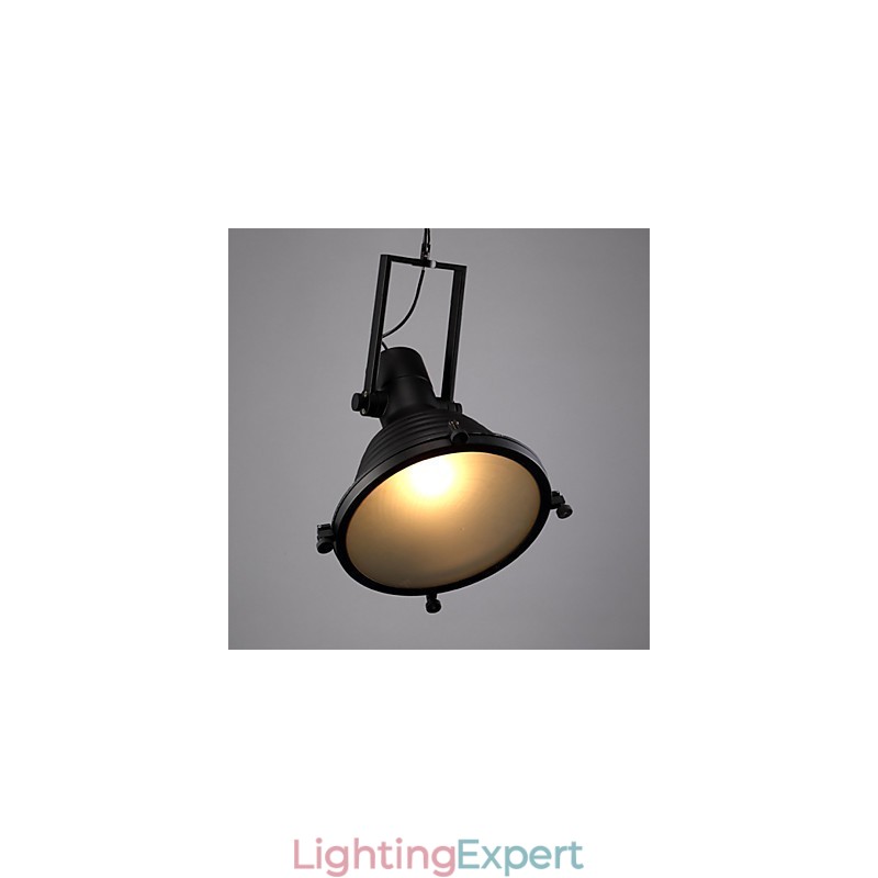 Black Retro Iron Pendant Lamp and Glass Shade Shop