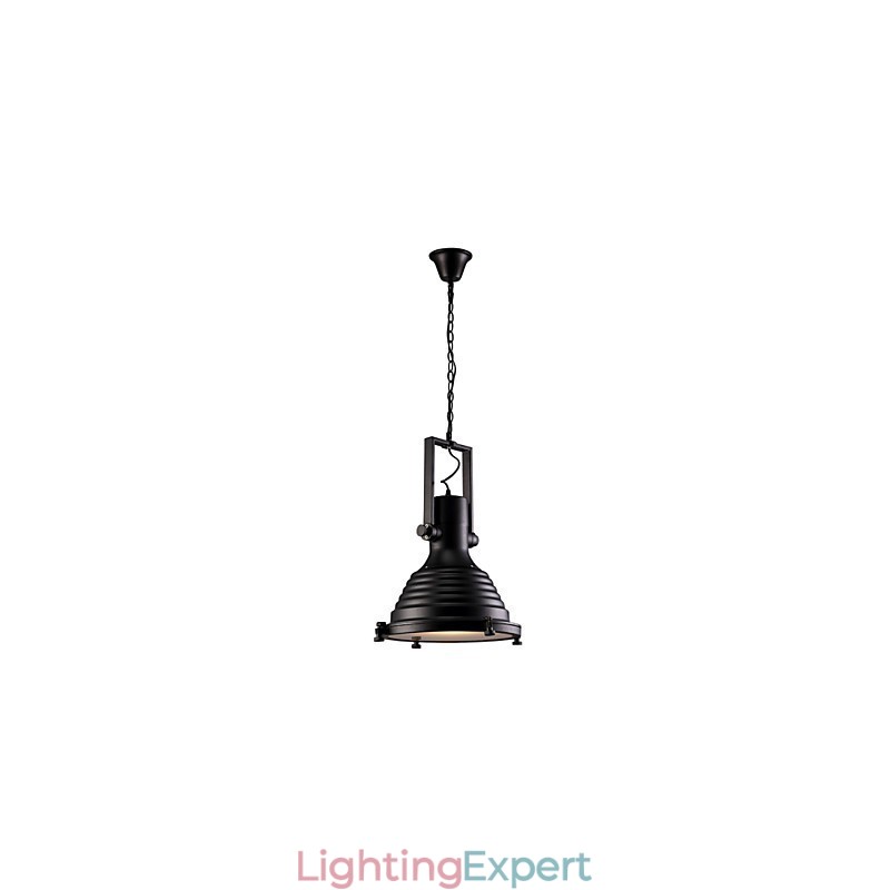 Black Retro Iron Pendant Lamp and Glass Shade Shop