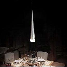 Modern Contemporary Chrome Metal Pendant Light