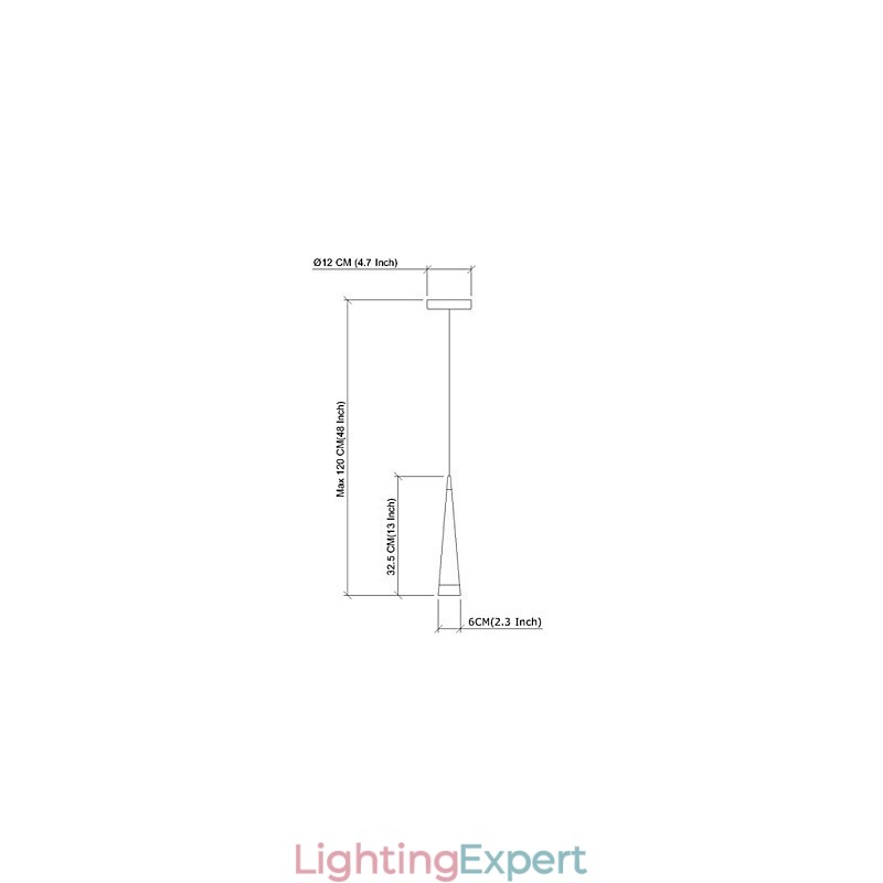 Modern Contemporary Chrome Metal Pendant Light