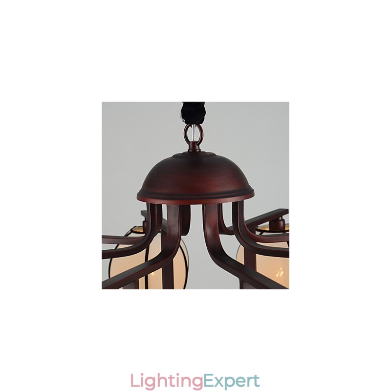Rustic Lodge Vintage Mini Style Electroplated Metal Chandelier