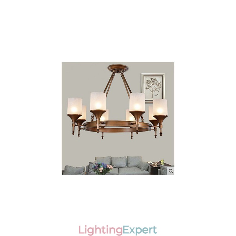 Retro Pastoral Wrought Iron Chandelier