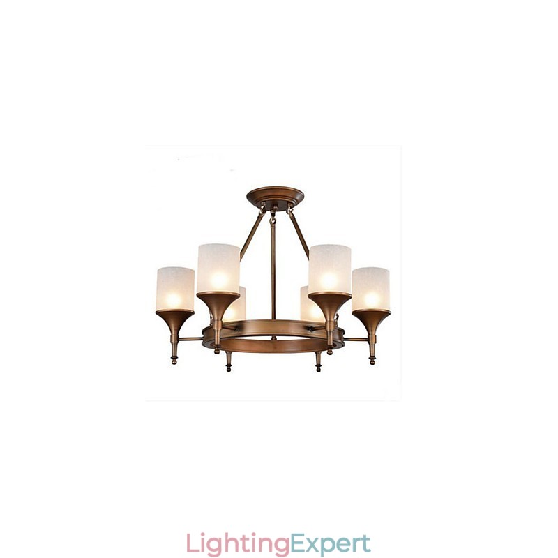 Retro Pastoral Wrought Iron Chandelier