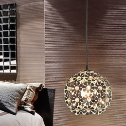 Modern Contemporary Globe Crystal Mini Style Electroplated Pendant Light