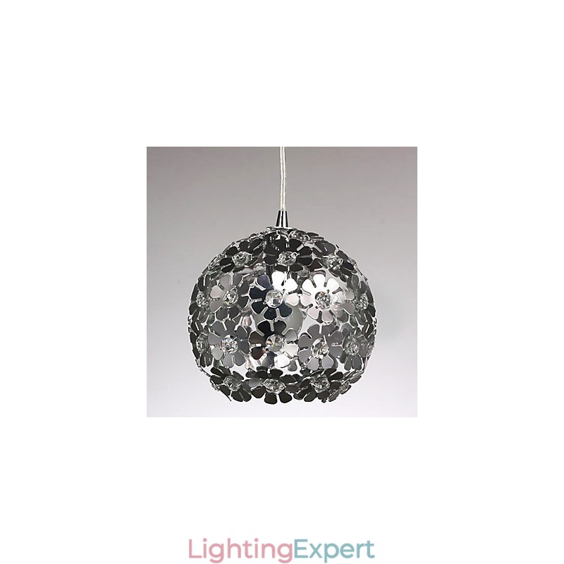 Modern Contemporary Globe Crystal Mini Style Electroplated Pendant Light