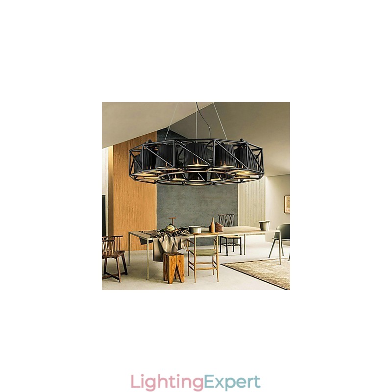 Vintage Country Painting Metal Pendant Light Garage