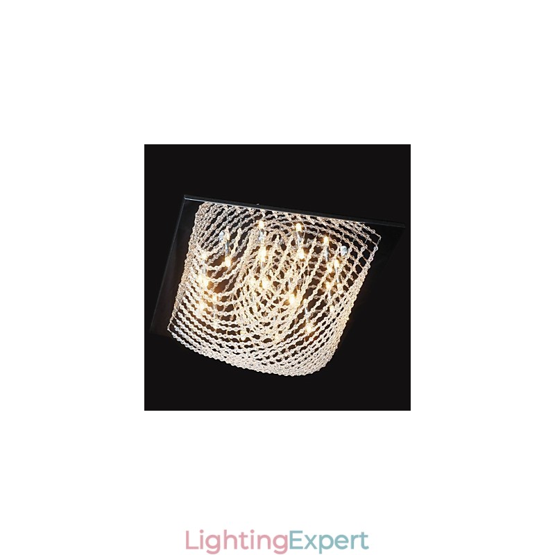 Traditional Classic Crystal Chrome Metal Chandelier