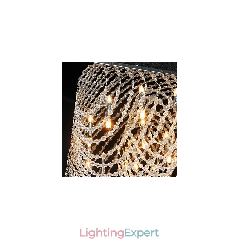 Traditional Classic Crystal Chrome Metal Chandelier
