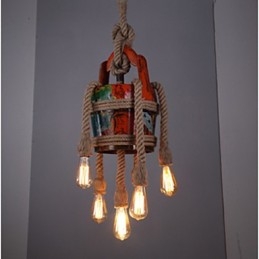 American Country Hemp Pavilion Chandelier Chandelier Retro Pattern Of Patented Products