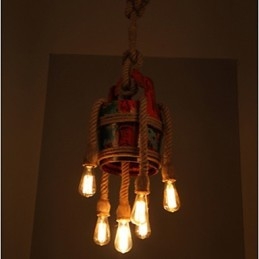 American Country Hemp Pavilion Chandelier Chandelier Retro Pattern Of Patented Products