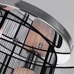 Ceiling Light Modern Design 2 Lights Black