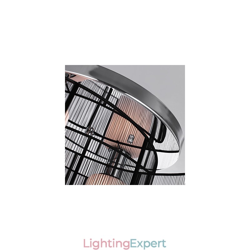 Ceiling Light Modern Design 2 Lights Black