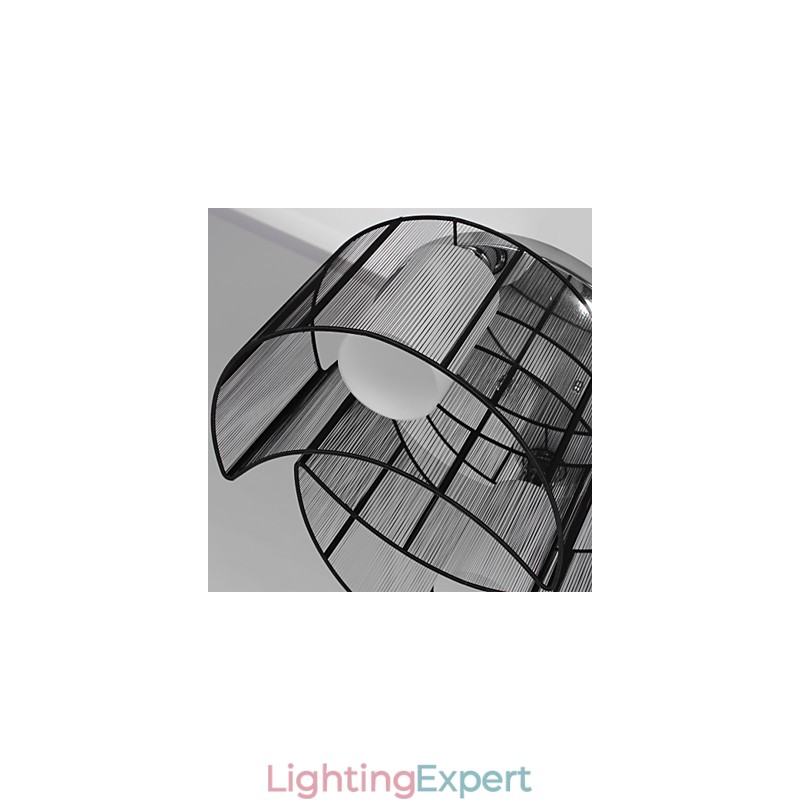 Ceiling Light Modern Design 2 Lights Black