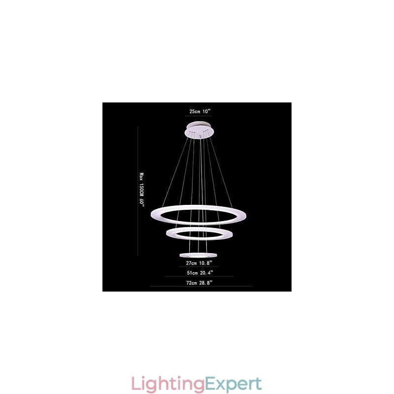 75 Watt Modern Contemporary Painting Acrylic Pendant Light