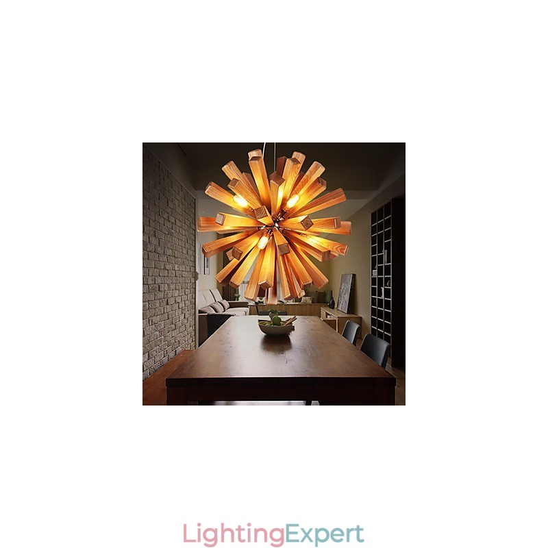 Pendant Lights Country Wood Bamboo
