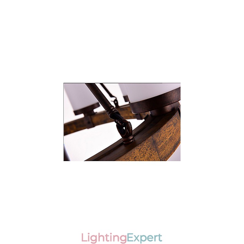 Vintage Old Wood Wooden Chandelier