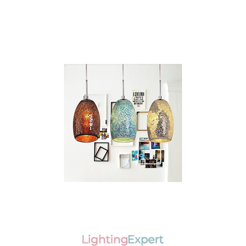 Traditional Classic Vintage Painting Metal Pendant Light