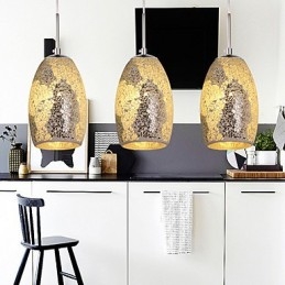 Traditional Classic Vintage Painting Metal Pendant Light