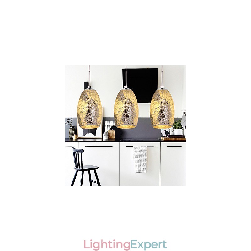 Traditional Classic Vintage Painting Metal Pendant Light