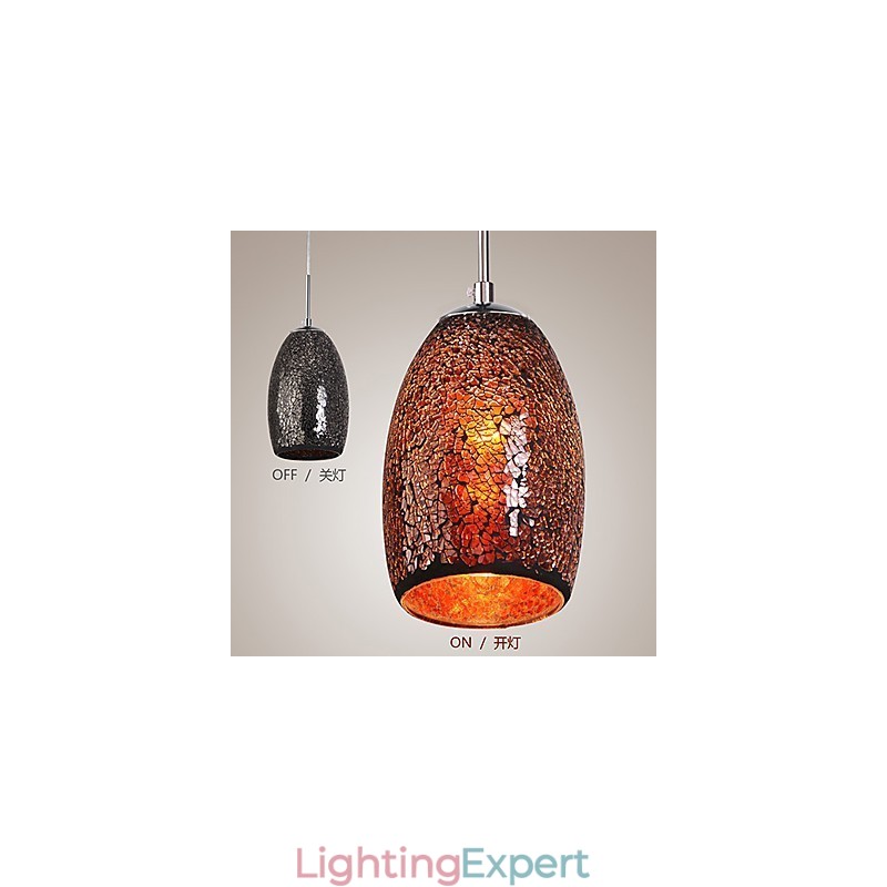 Traditional Classic Vintage Painting Metal Pendant Light