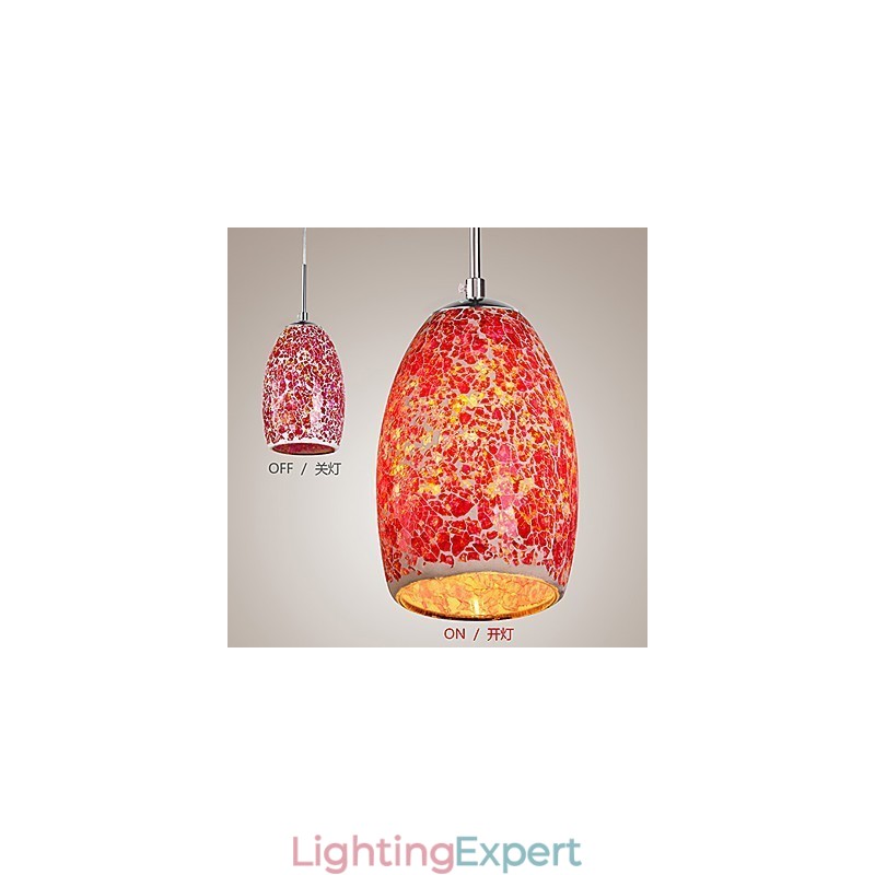 Traditional Classic Vintage Painting Metal Pendant Light
