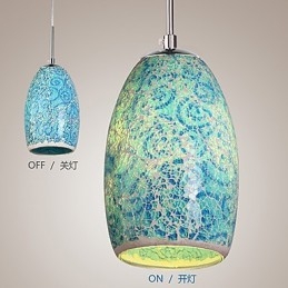 Traditional Classic Vintage Painting Metal Pendant Light