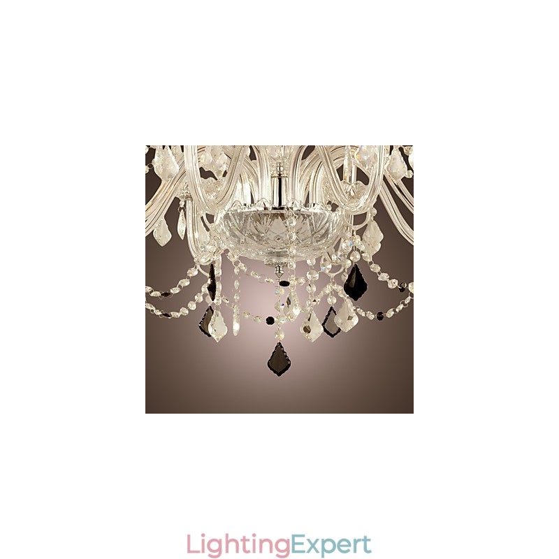 Rustic Lodge Crystal Electroplated Glass Chandelier