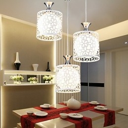 Contemporary And Contracted Three Creative Crystal Droplight Wrought Iron Lamp