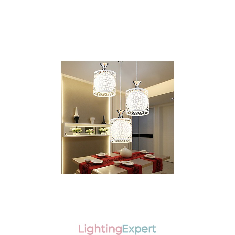 Contemporary And Contracted Three Creative Crystal Droplight Wrought Iron Lamp