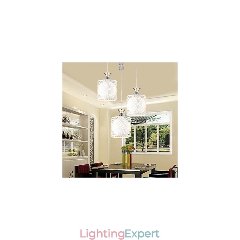 Contemporary And Contracted Three Creative Crystal Droplight Wrought Iron Lamp