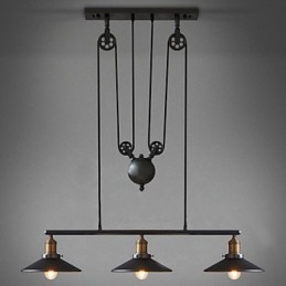 Pendant Lights Vintage 3 Lights ST64 Bulbs Included Up and Down system