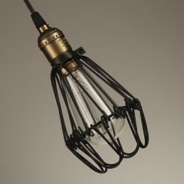 Pendant Lights Vintage American country style restoring ancient ways wrought iron small cage droplight
