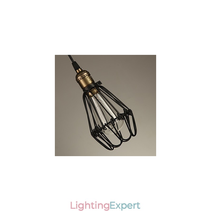 Pendant Lights Vintage American country style restoring ancient ways wrought iron small cage droplight