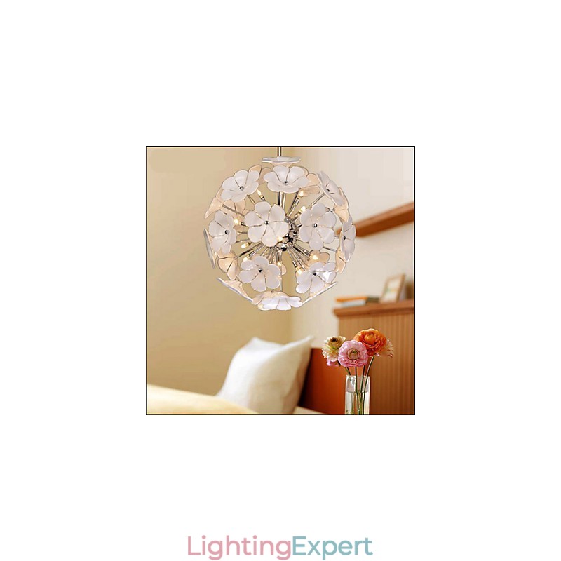 The Glass Ball Flower Garden Shops Warm Chandelier