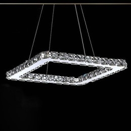 Modern Contemporary Crystal Electroplated Metal Chandelier